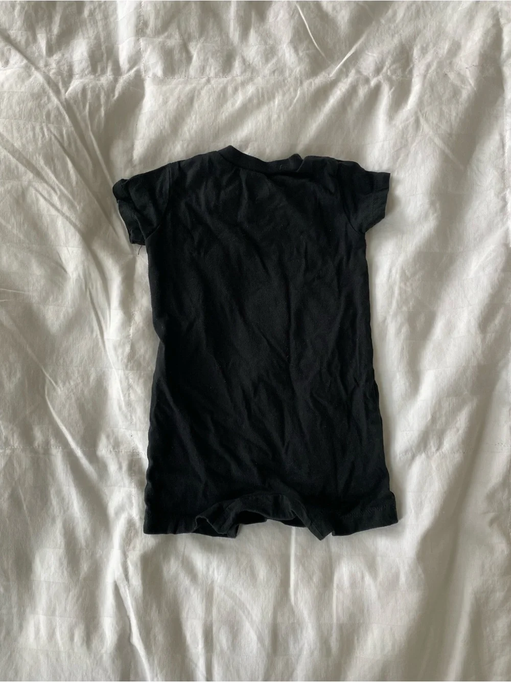 Nike Black Baby Onesie/Romper with Large White Logo 6M